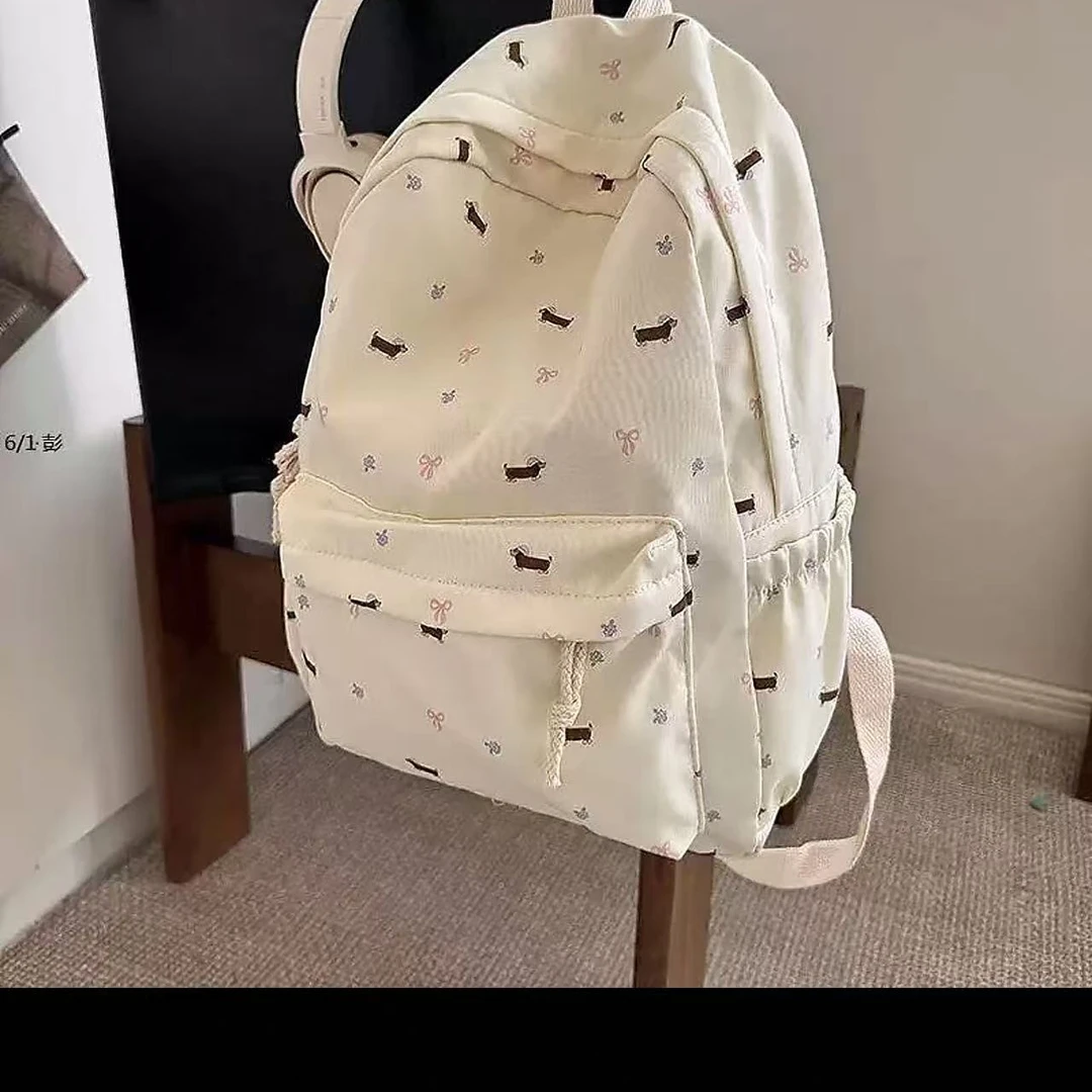 【可爱卡通日系毛绒双肩包2025新款大容量百搭学生背包通勤斜挎包】