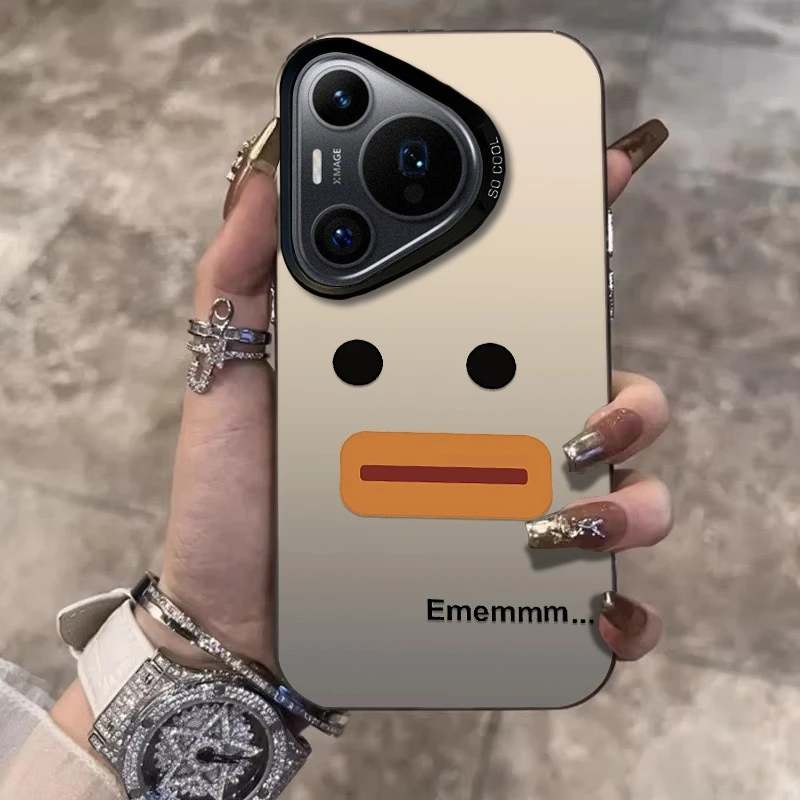 无语表情适用华为Pura70Pro手机壳小众mate60保护套磨砂P70防摔潮