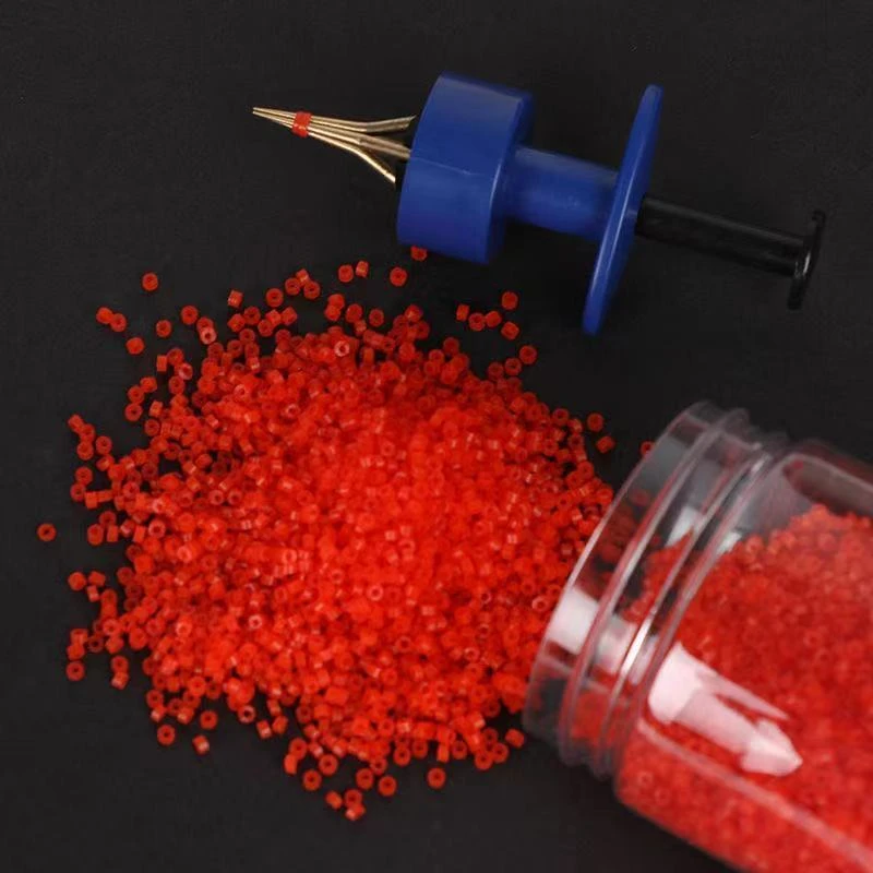 挂红虫上饵器桶装皮筋蚯蚓活饵夹子快速捆绑器钓鱼皮筋渔具用品