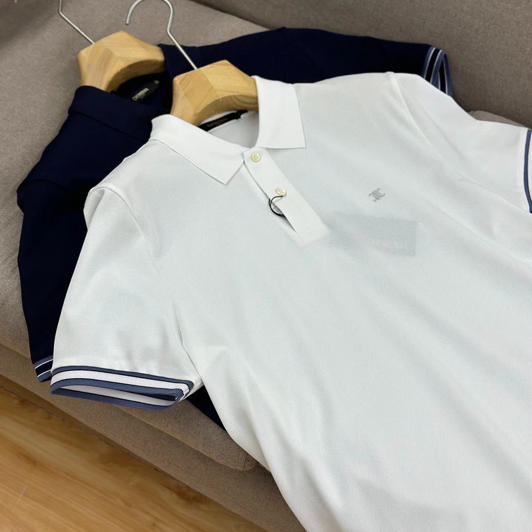 SANFOTO男士春夏轻奢风  商务休闲翻领短袖T恤7121