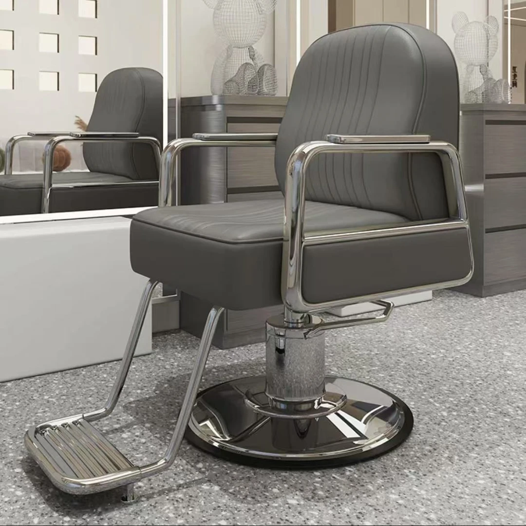时尚简约不锈钢理发店耐磨加大子凳子旋转理发椅发廊美发剪发椅