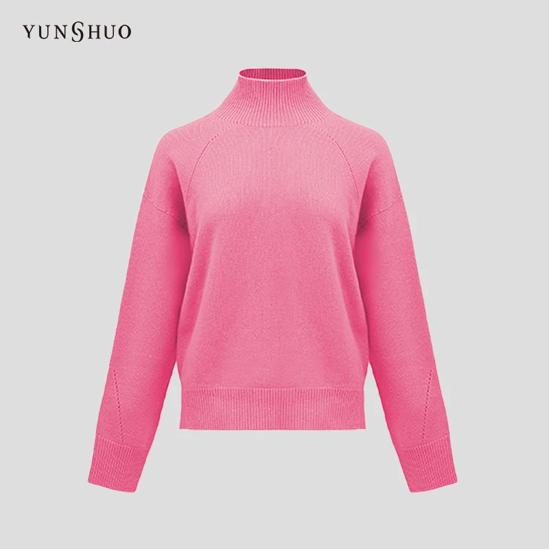 YUNSHUO针织毛衣女秋冬季新款宽松显瘦套头毛衫739459