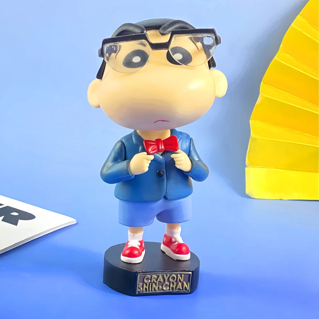 蜡笔小新手办盲盒 小新cos柯南 玩具公仔扭蛋娃娃机汽车摆件模型
