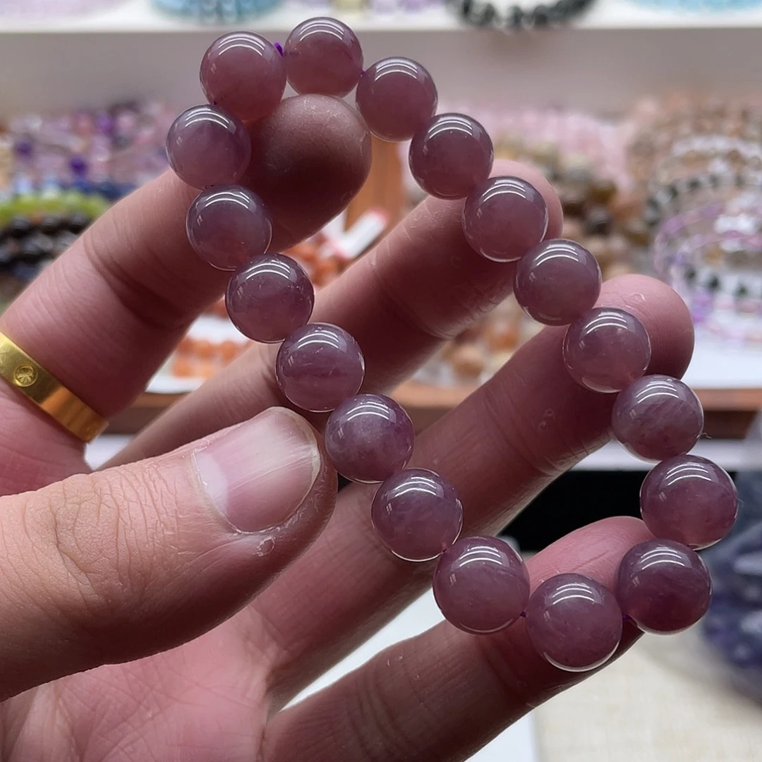 手串未镶嵌水晶11mm左右紫马粉水晶手串