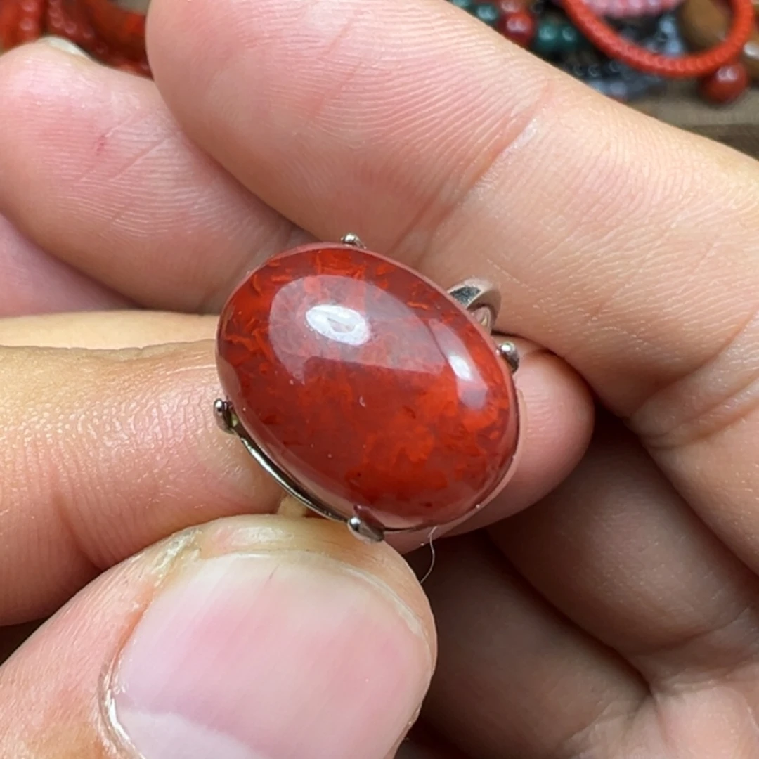 玛瑙/玉髓银S925镶嵌吊坠