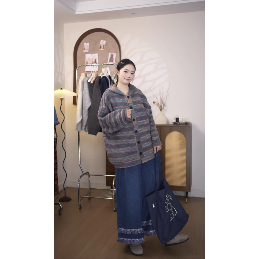 【流苏牛仔阔腿裤】一条百搭的复古牛仔裤！