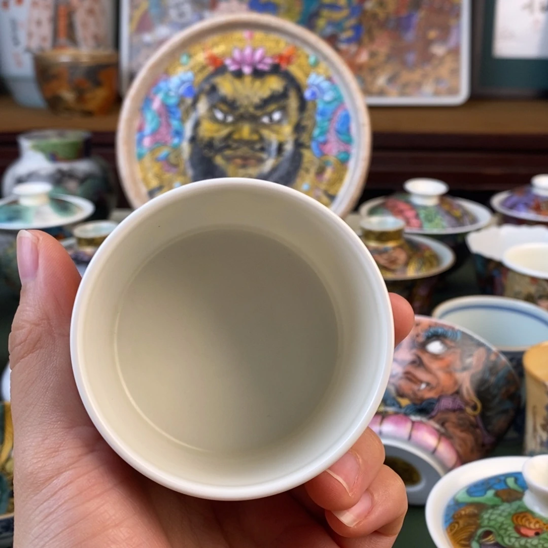 快***线纯手工手绘陶瓷杯
