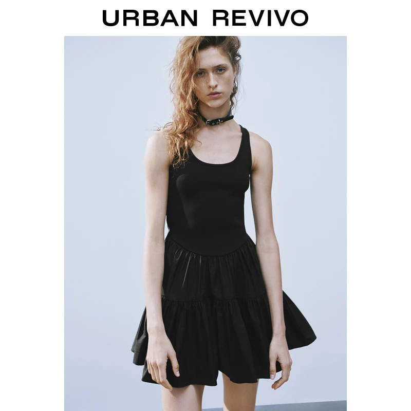 UR2025夏季新款女装设计感大蝴蝶结装饰吊带连衣裙UYV750037