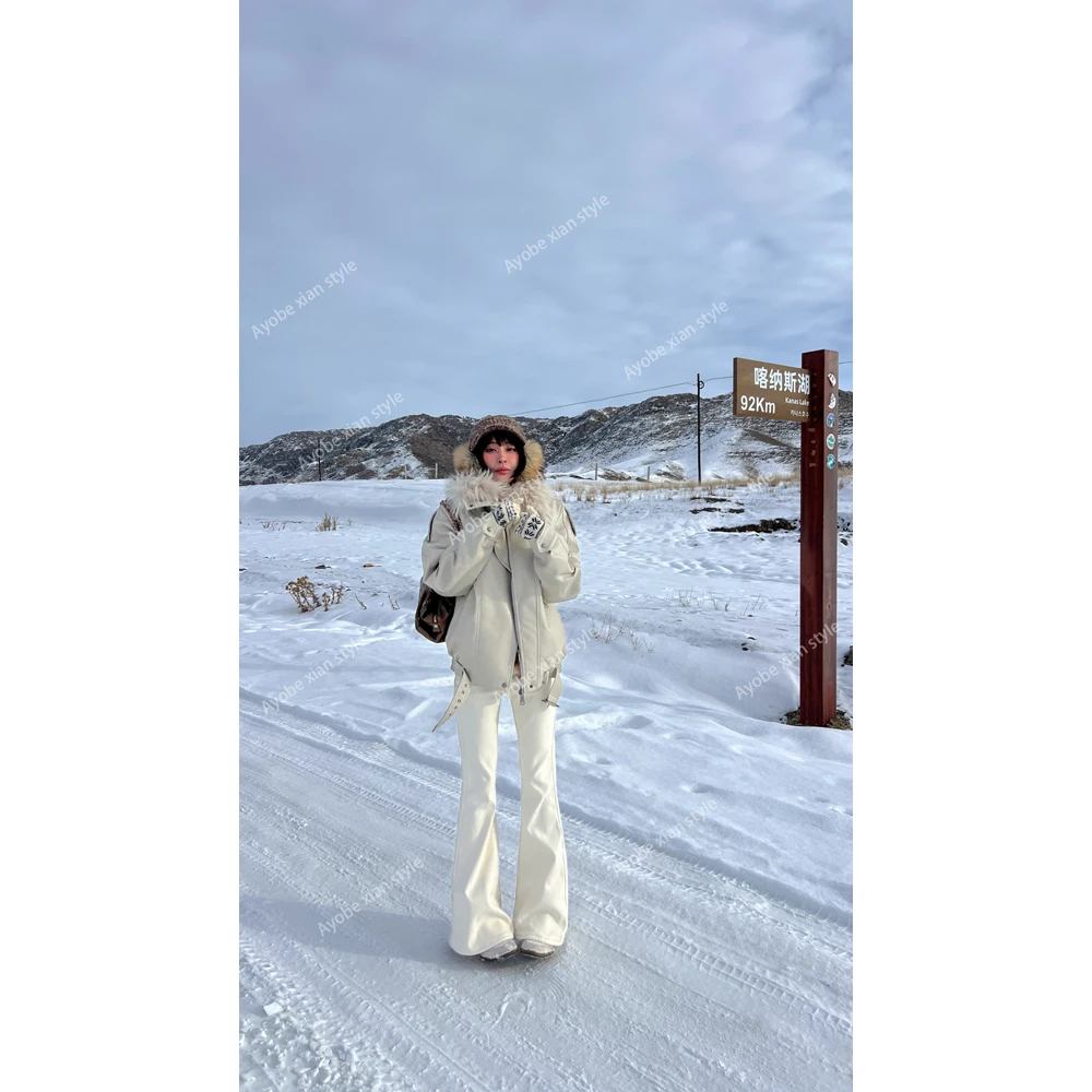 【AYOBE】小贤   狐狸毛90白鸭绒摩登保暖派克外套