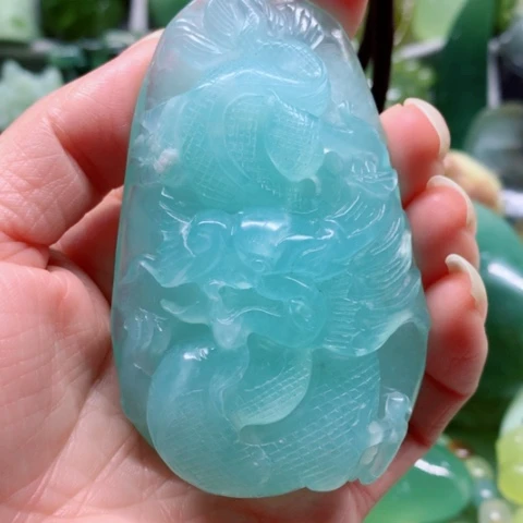 蛇纹石玉未镶嵌手把件