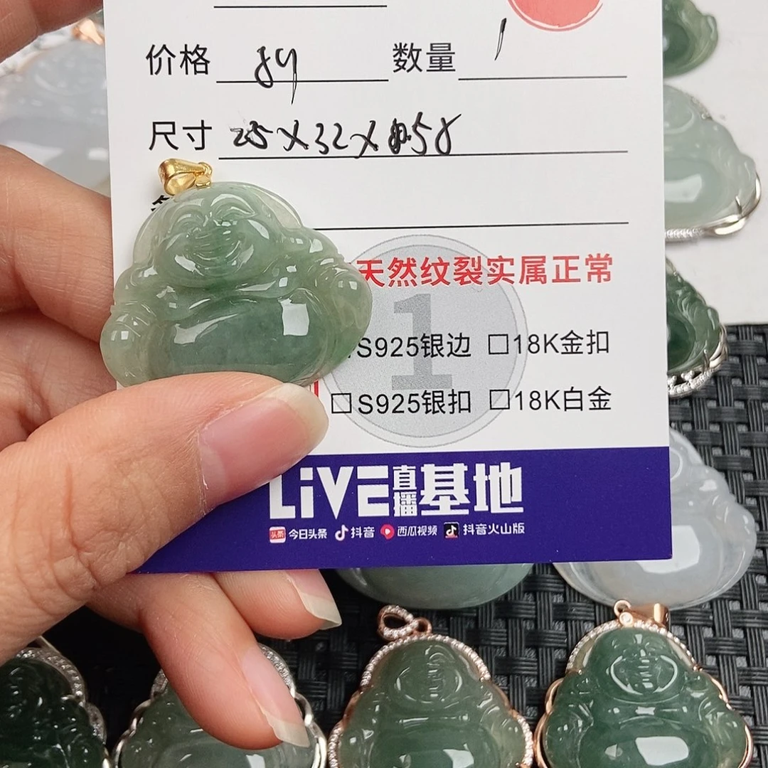 翡翠银S925镶嵌颈饰