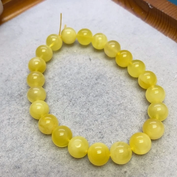 蜜蜡裸石未镶嵌手串