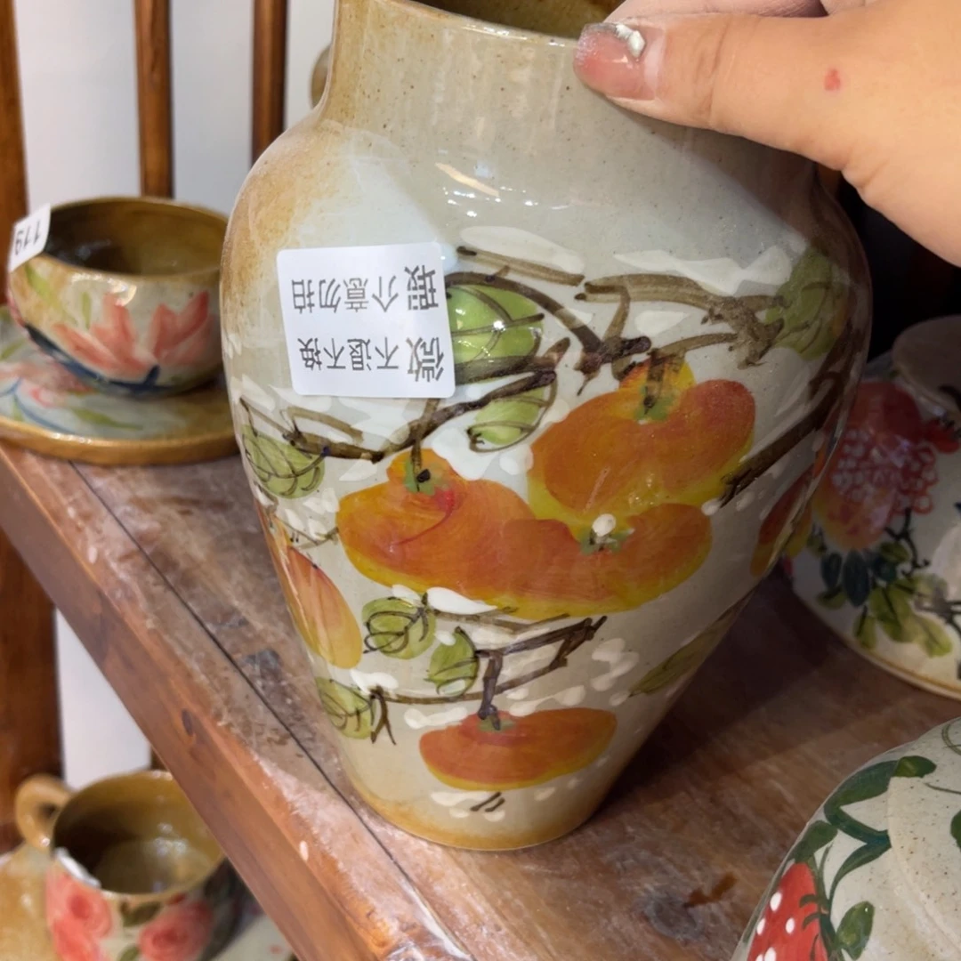 摆件落*景德镇手工制作