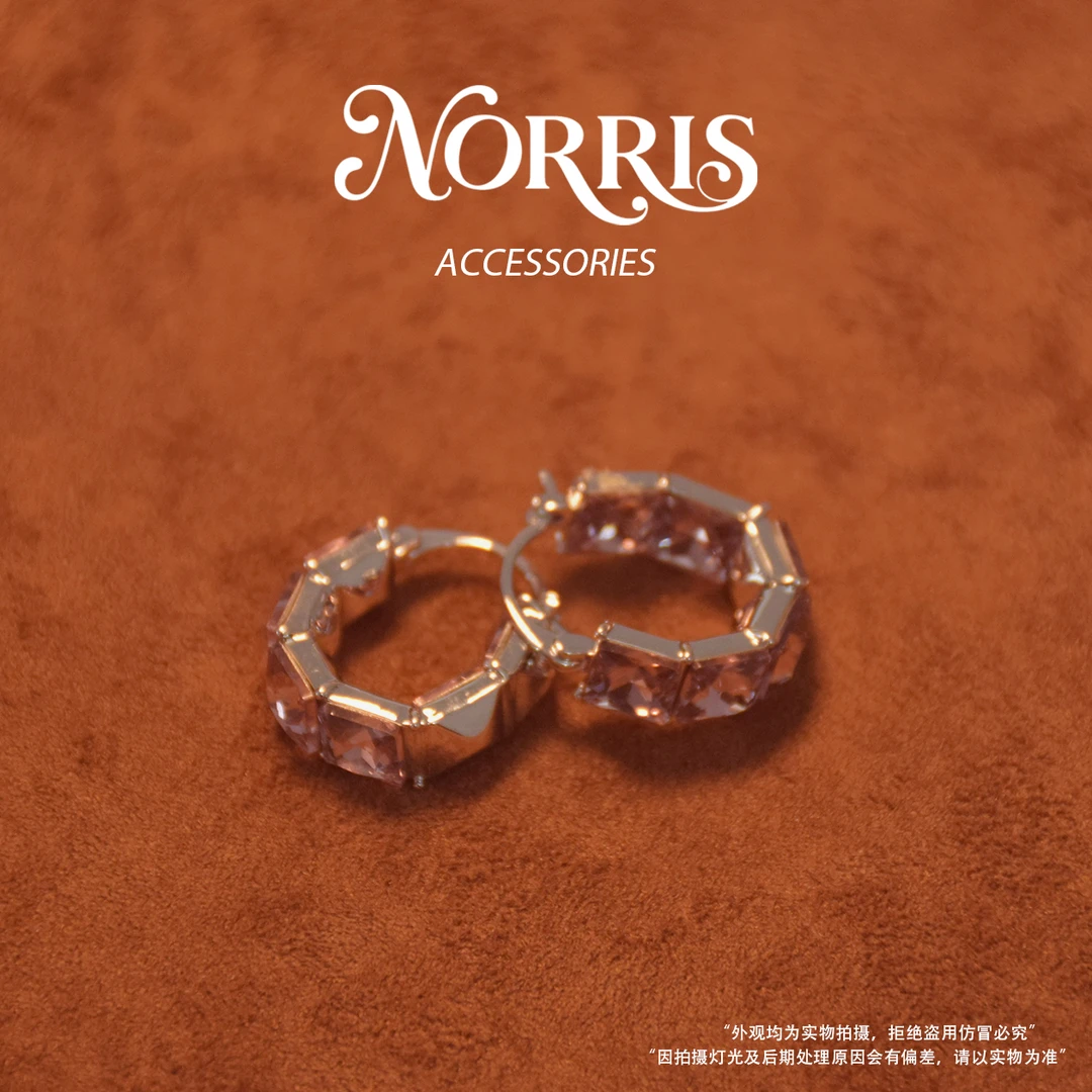 brez 铜合金耳饰 Norris设计师款紫罗兰梦境耳圈C7059