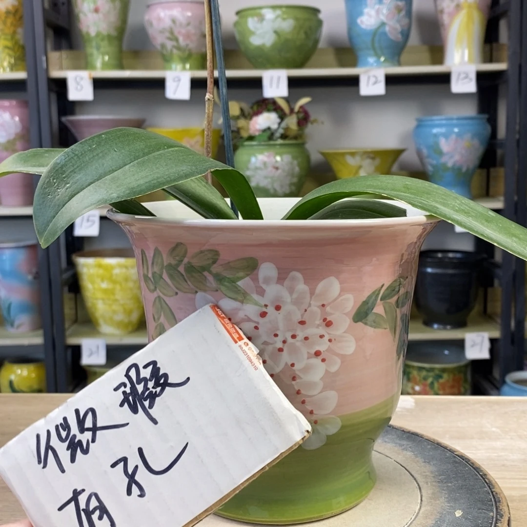 景德镇手工手绘陶瓷花盆