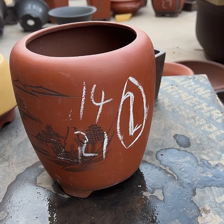 紫泥花盆透气花盆