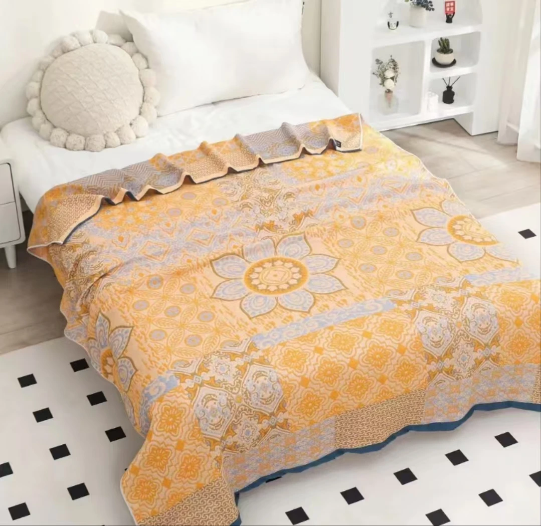 【厂家直销】双人2米纱布夏凉被多功能盖毯毛巾被机洗宿舍家用款