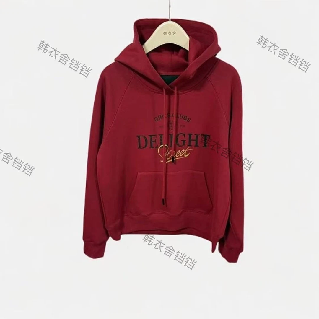 央旭韩衣舍铛铛   2025春装新款字母连帽卫衣