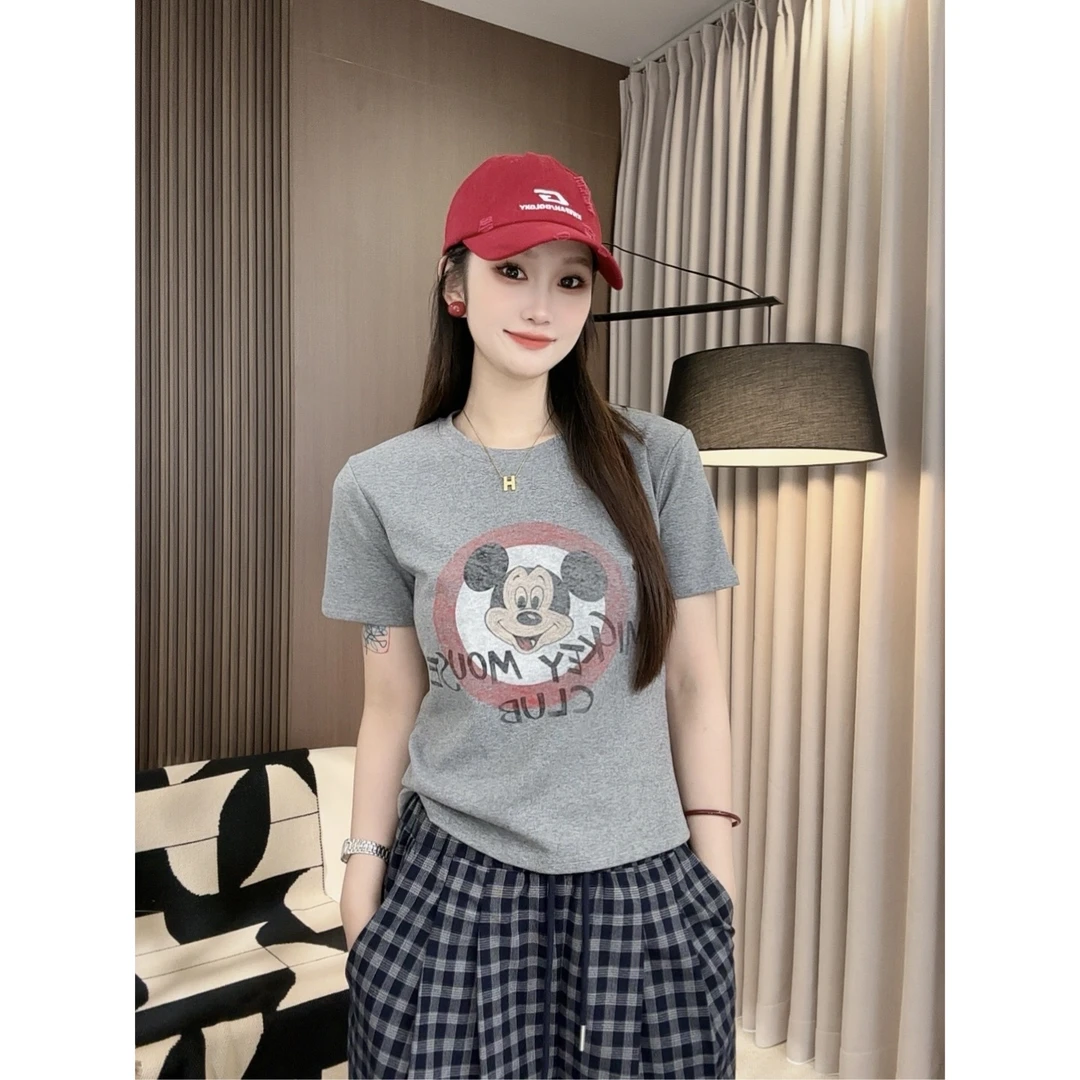 【小米】2025新款百搭时尚T恤简约显瘦宽松短袖上衣印花圆领夏季112