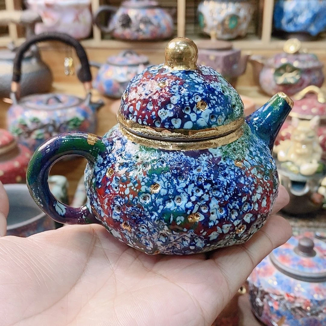 粗陶志野柴烧茶器