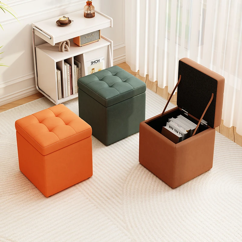 收纳凳子储物凳大容量家用小凳子矮凳多功能换鞋凳结实耐用小板凳