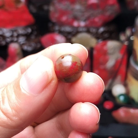 用***0昌化鸡血石昌化鸡血石圆珠