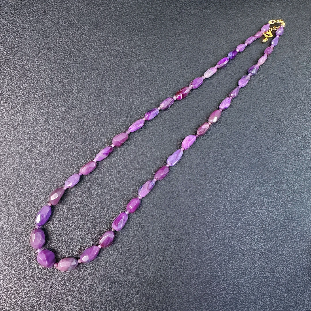 8739舒俱来玉化全紫钻切项链