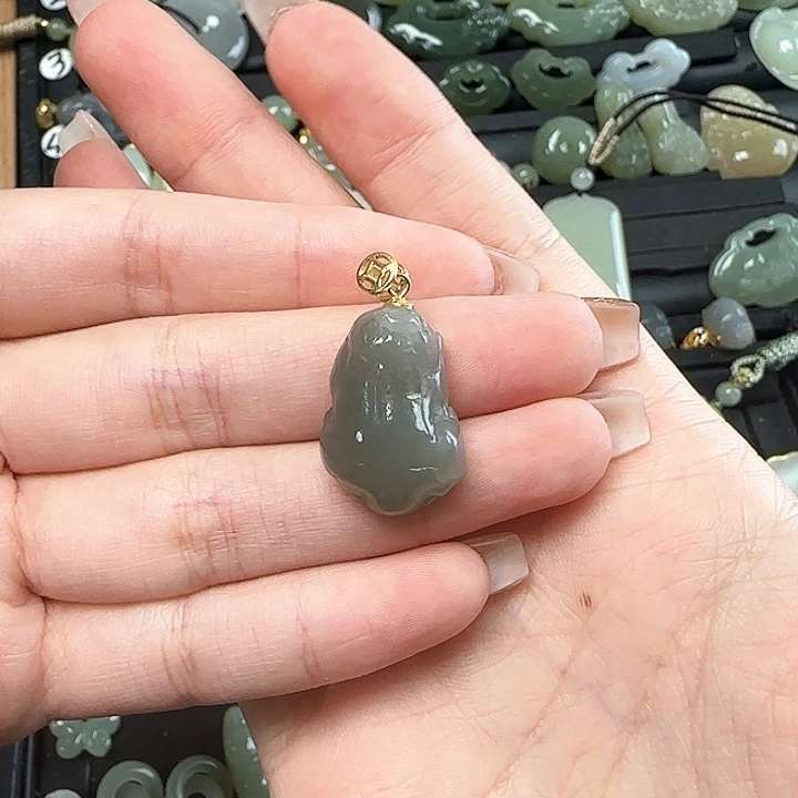 和田玉银S925镶嵌颈饰