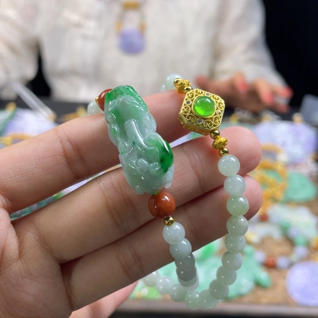 未镶嵌手链翡翠代编织