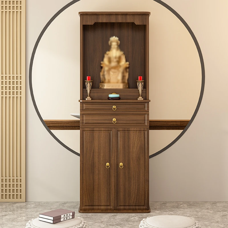 九尘佛龛神台柜供桌新中式立柜神像供台神龛家用客厅财神爷供奉桌