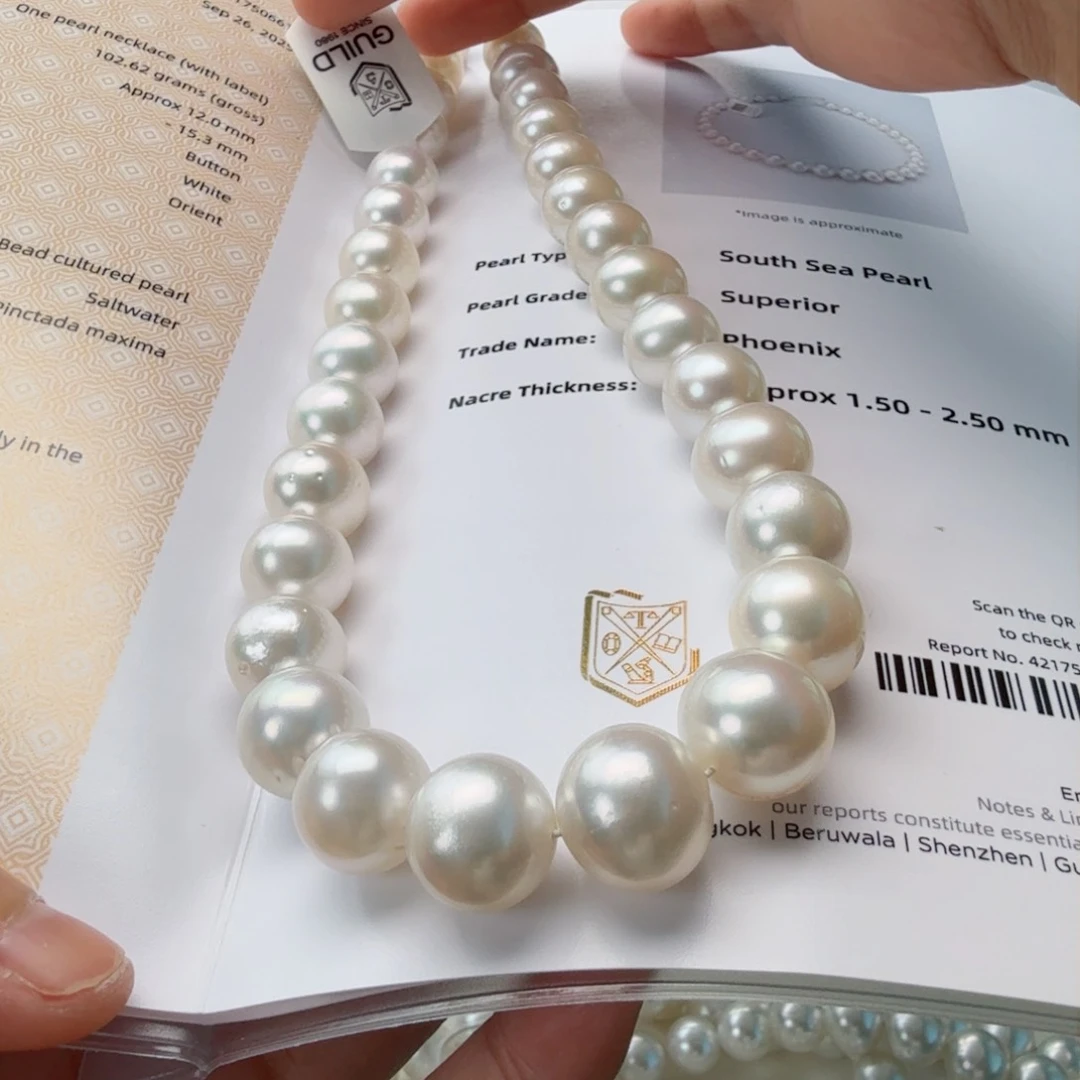 颈饰银S925镶嵌海水珍珠