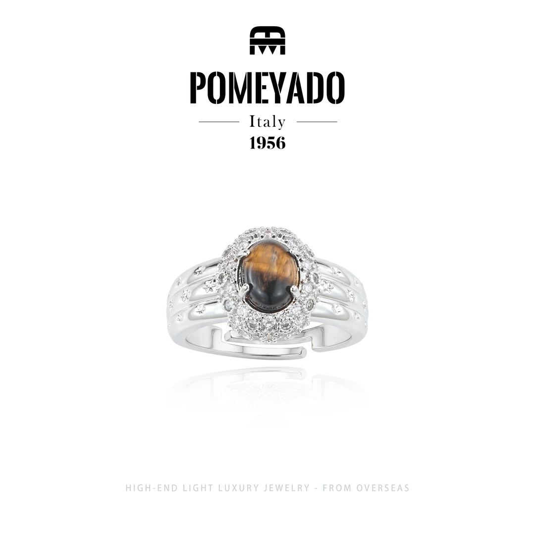 【金秋之夜】Pomeyado艺术款轻奢古典开口戒指F2824