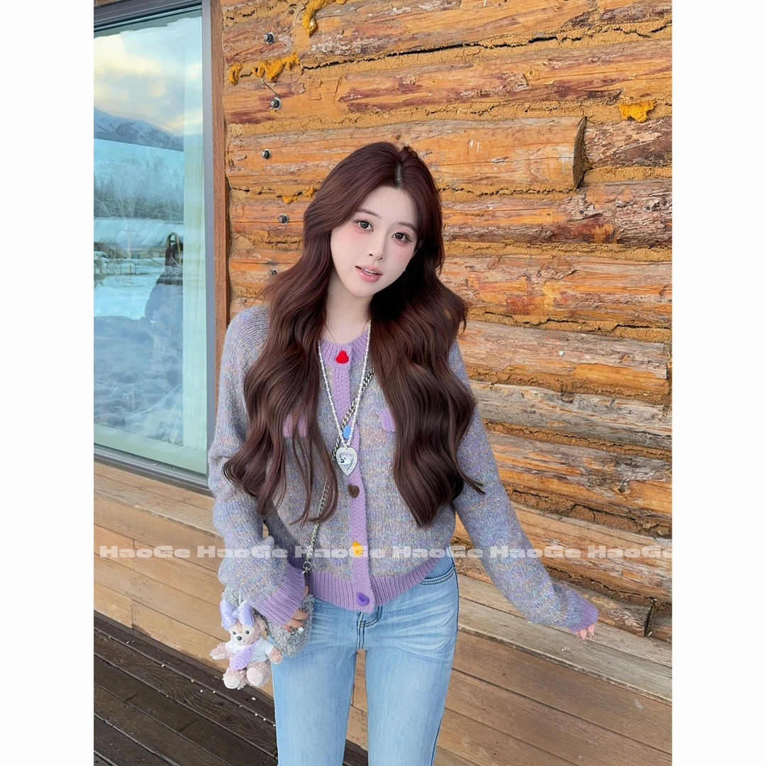 浩哥严选●芋泥麻薯HGD5MY5450A毛衣预短款设计感显瘦小众日常甜美