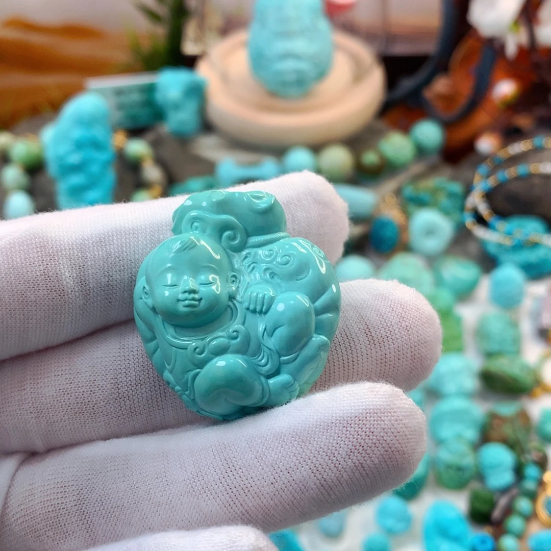 未镶嵌绿松石珠宝半成品