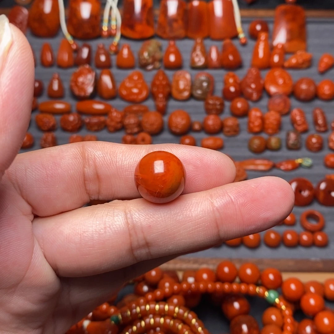 阿***虎南红玛瑙火焰纹1.5未镶嵌