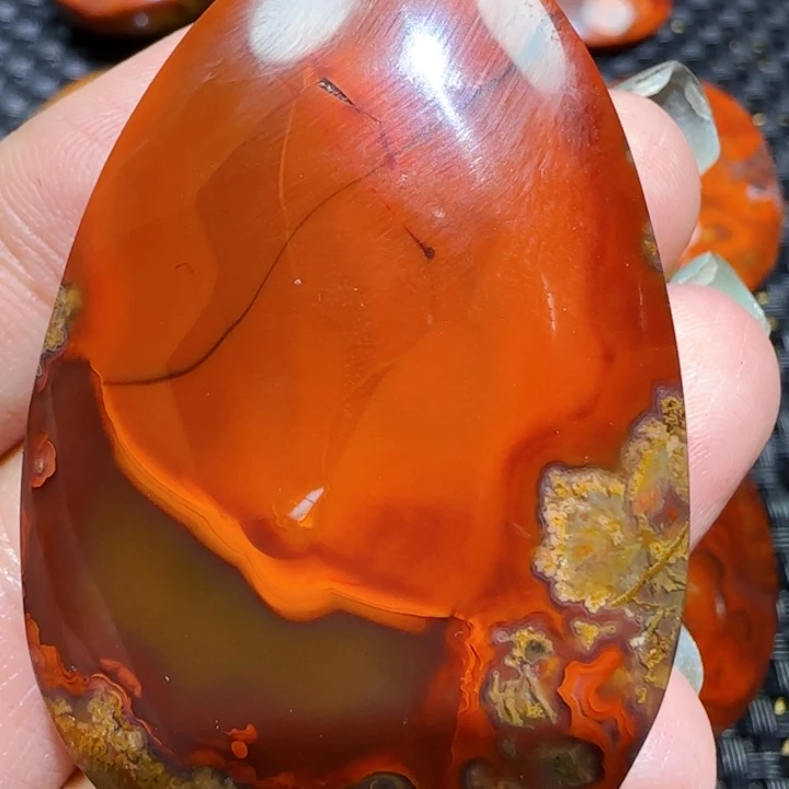 想***字玛瑙/玉髓未镶嵌吊坠