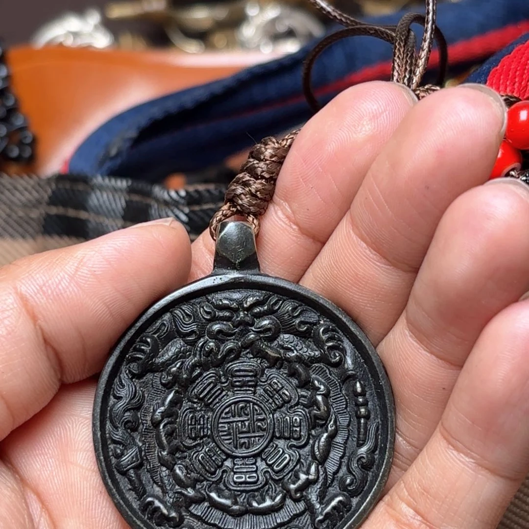 建铜星月菩提吊坠项链