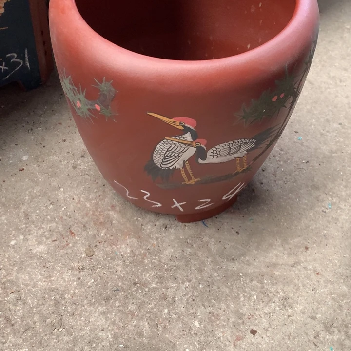 紫砂花盆荷**色紫砂花盆