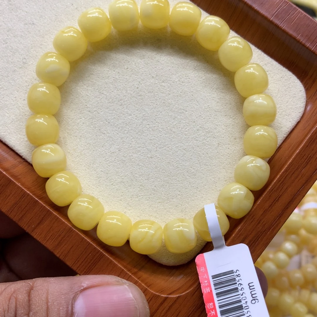 䲜***㙓蜜蜡未镶嵌手链蜜蜡