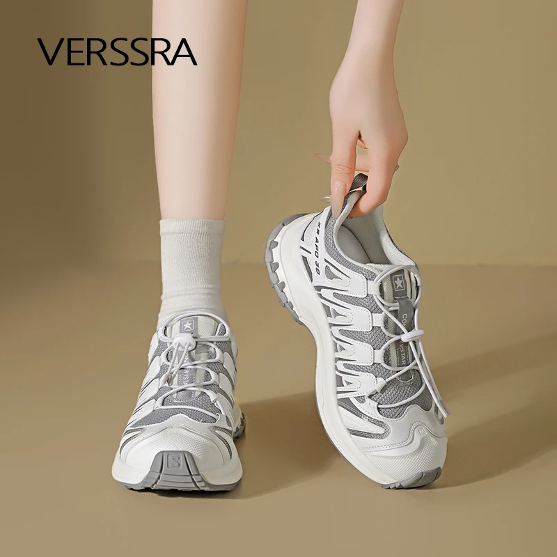 【万达撤柜】户外登山鞋女2025春秋季新款爆款厚底运动休闲鞋网面