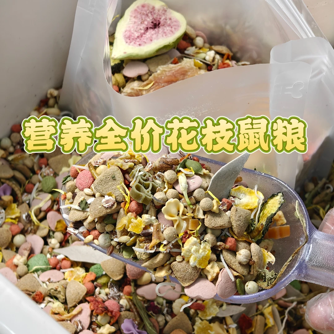 [鼠粮碰碰]花枝鼠自配粮含多种营养助长肉的宠物粮食