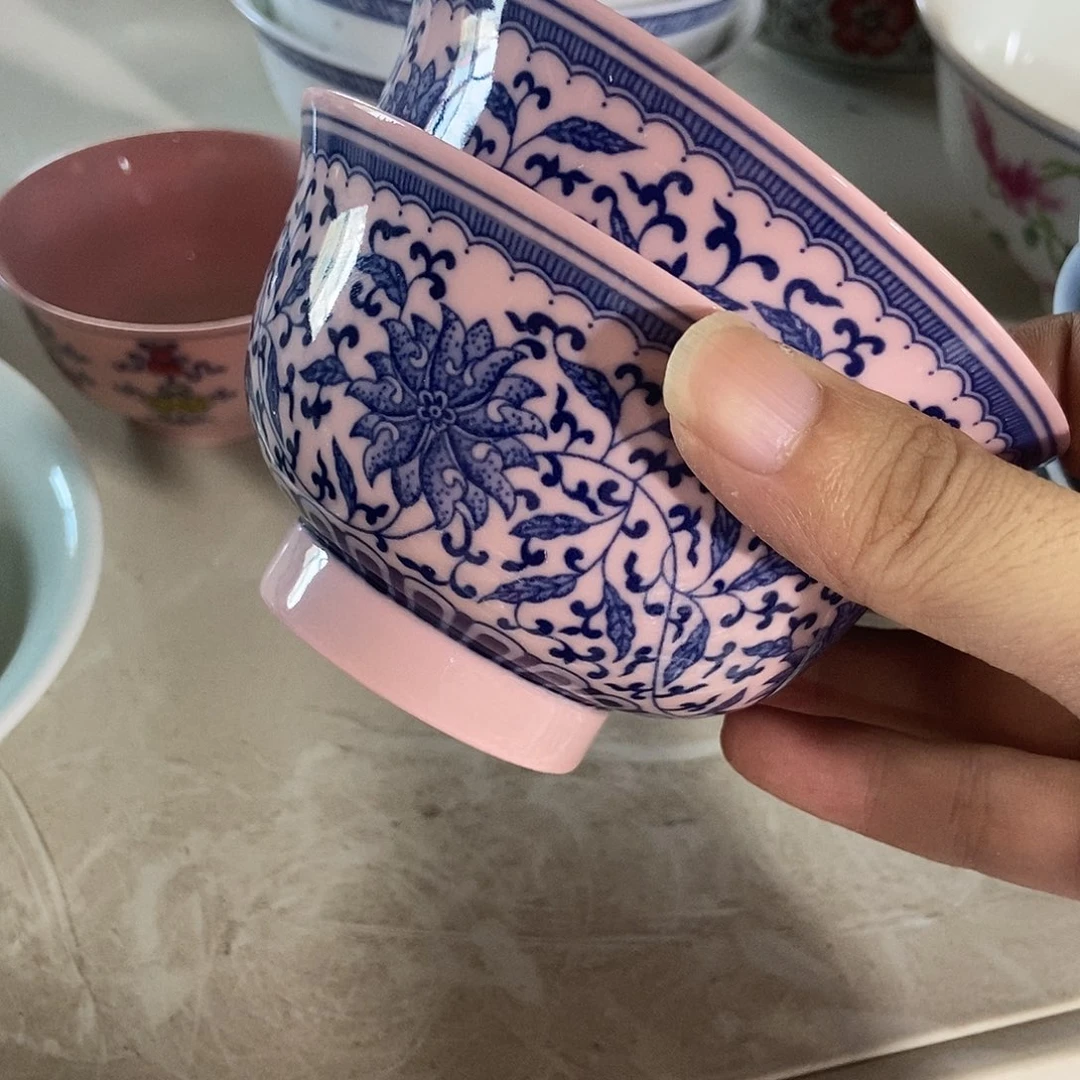 五***豆瓷片景德镇陶瓷碗2个