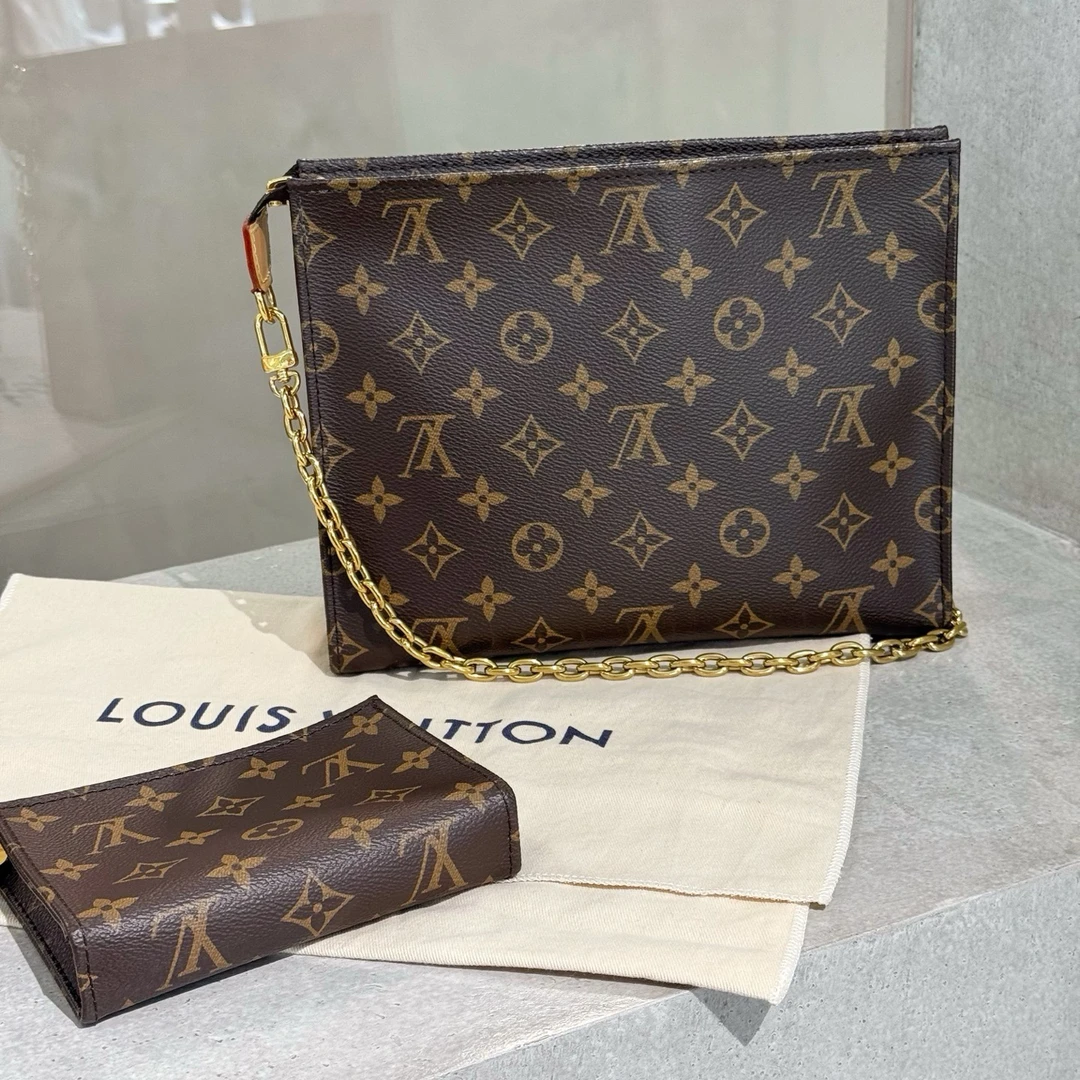 99新 LouisVuitton/路易威登  新款洗漱子母包 芯片款
