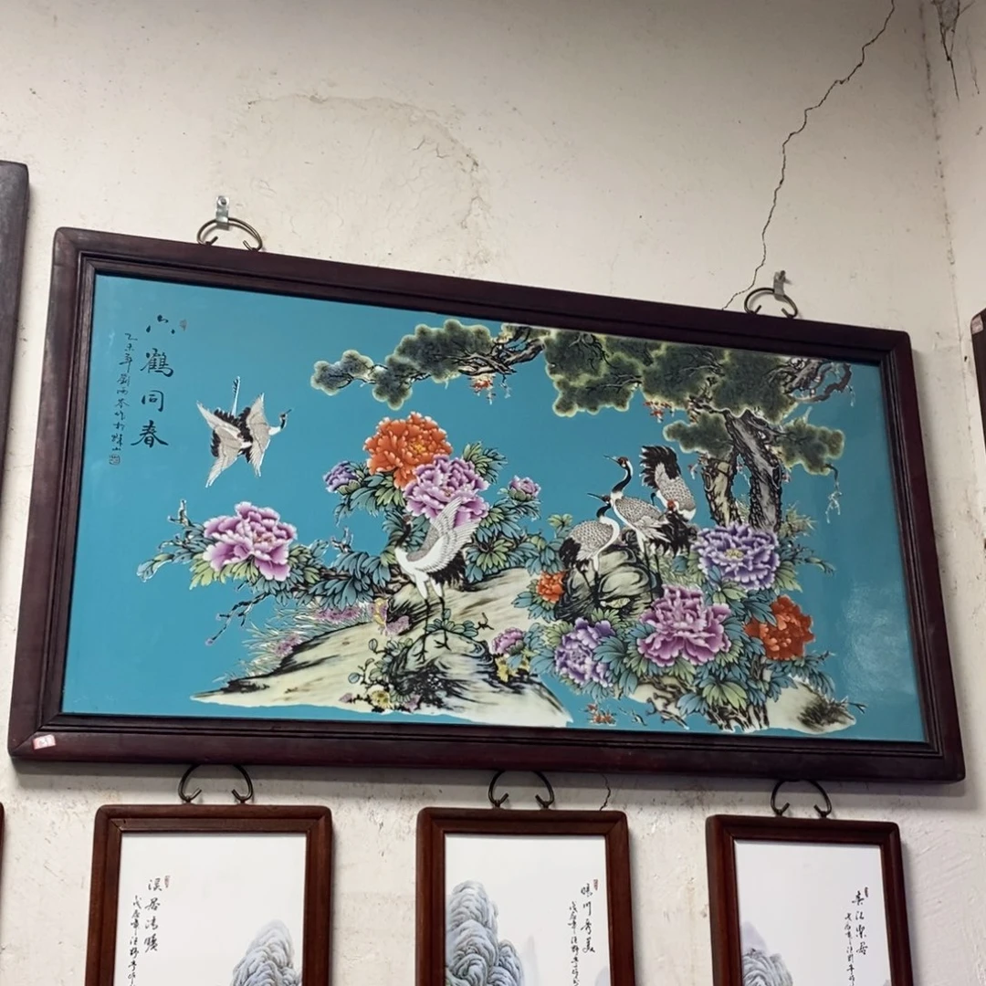 瓷片120*66 景德镇瓷板画柴窑烧制