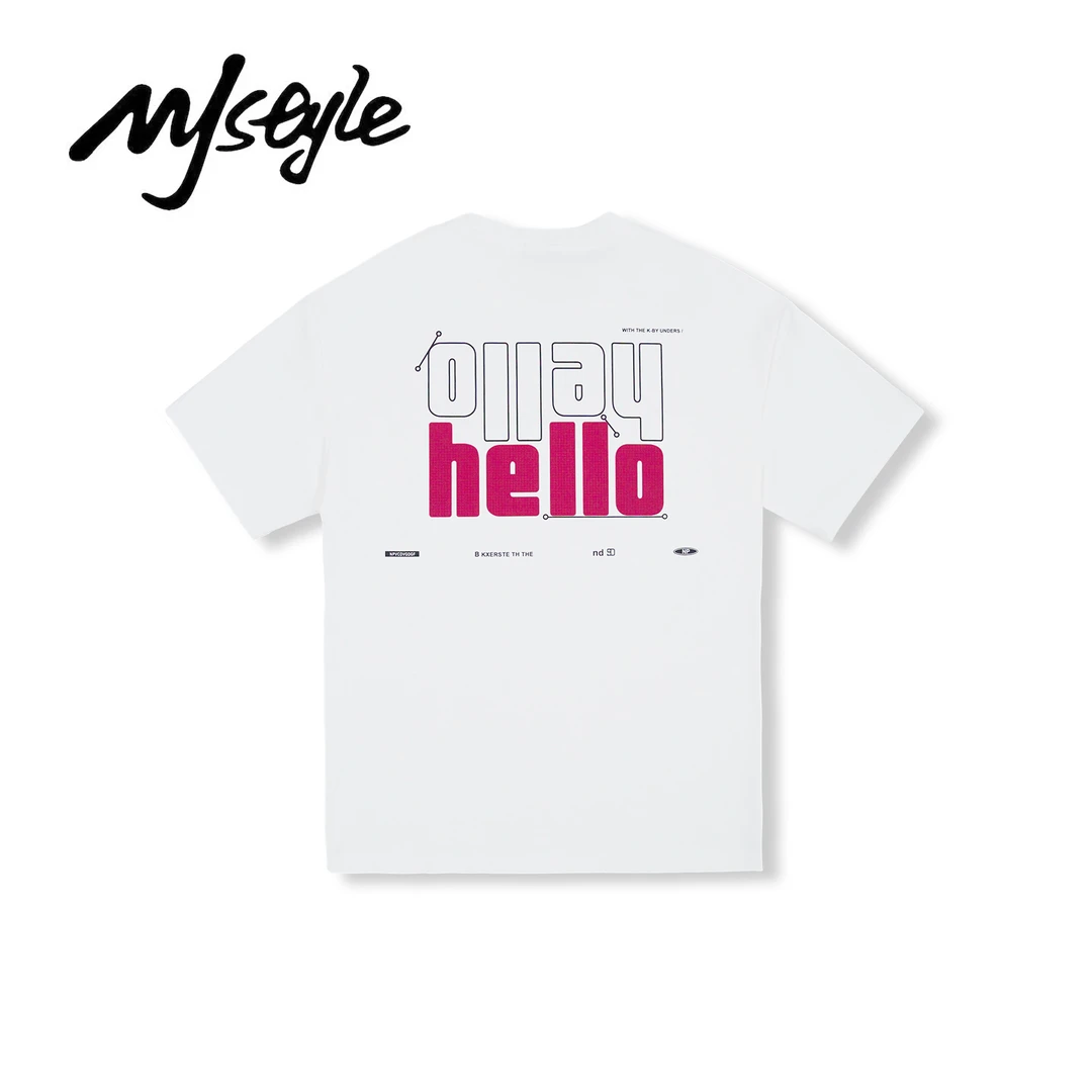 夏季冰丝凉感棉潮牌3D磨砂印花字母短袖T恤男夏简约休闲上衣