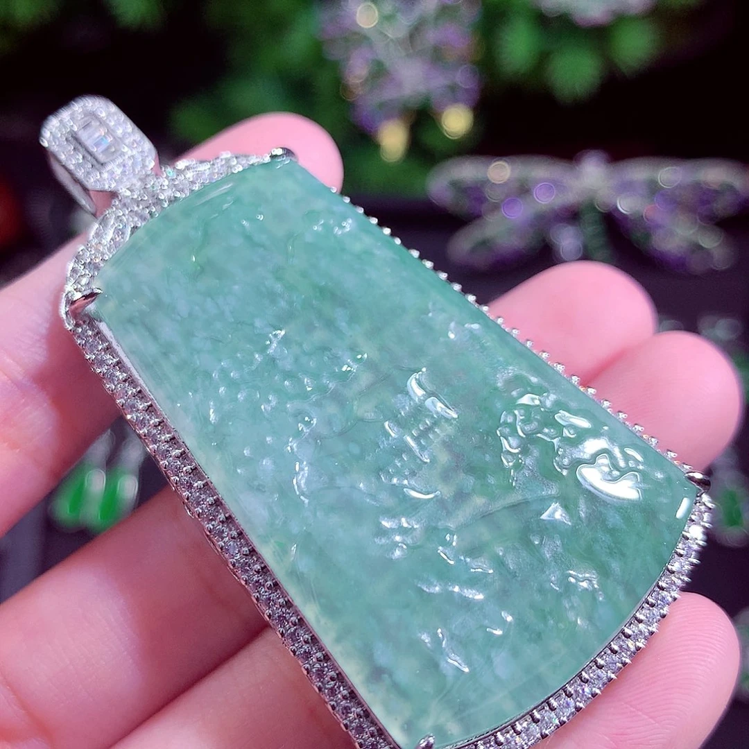 颈饰未镶嵌翡翠天然