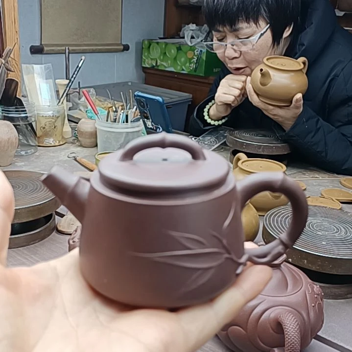 紫砂茶案艾****叔闪全手竹韵140.