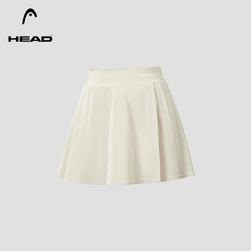 HEAD海德高腰百褶裙2025夏季新款网球运动透气轻盈防走光短裙女
