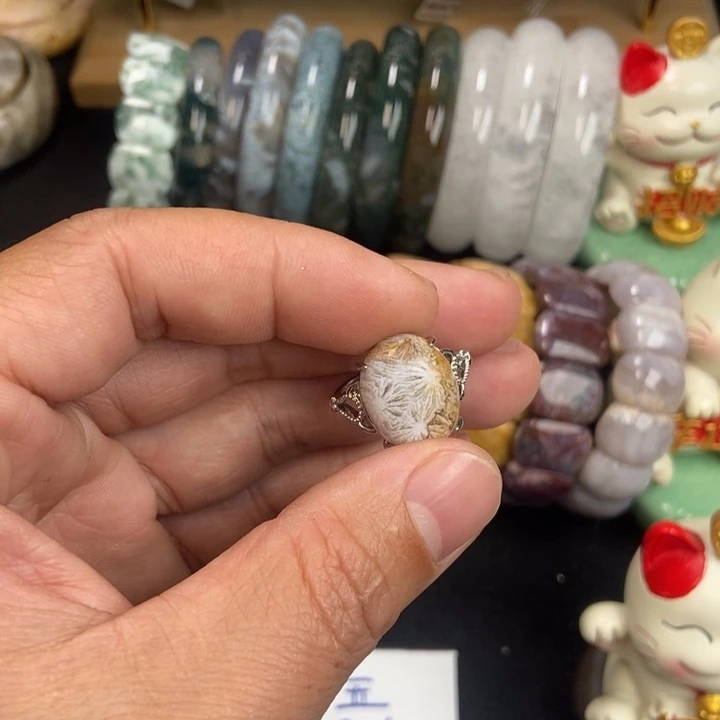 未镶嵌手链硅化珊瑚（珊瑚玉）