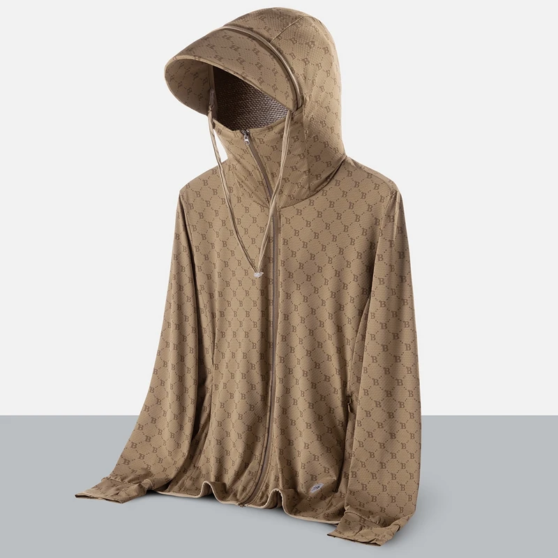 新款春夏季户外防晒衣男女款轻薄款透气外套速干森系三条杠拼色防